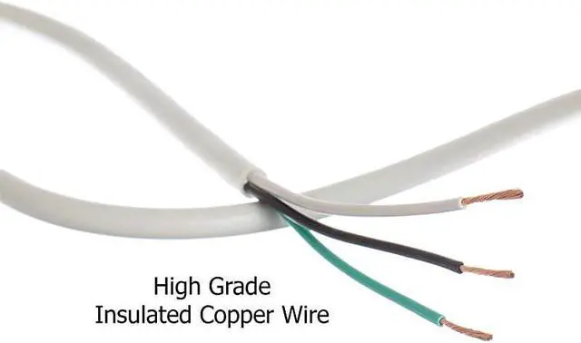 Alt view image 3 of 3 - Power Cord 3 Prong 6 Feet White Premium Quality Copper Wire Core Computer Medical Server Desktop NEMA 515 to C13 IEC 320 UL Listed Power Cable