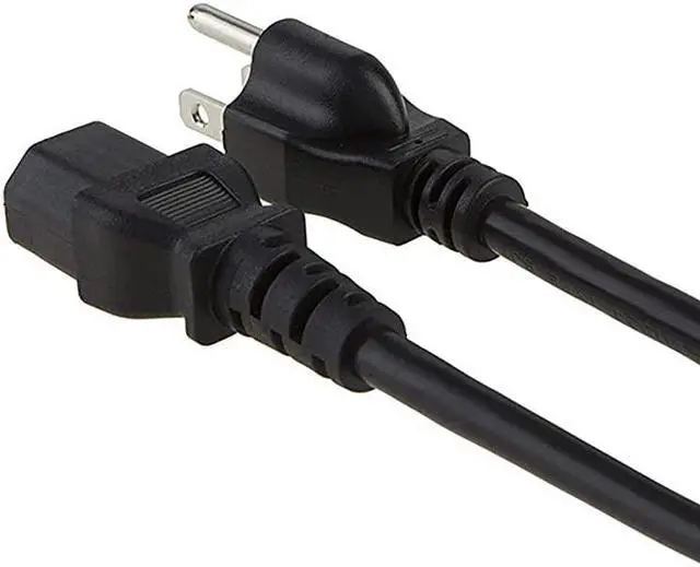 Alt view image 3 of 5 - 2Pack 6 Feet 18 AWG Universal Power Cord for NEMA 515P to IEC320C13 Cable 18M Black