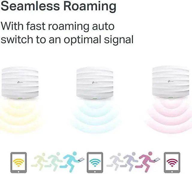 Alt view image 5 of 7 - Omada AC1750 Gigabit Ceiling Mount Wireless Access Point | Business Mesh WiFi Solution | MUMIMO Seamless Roaming | PoE Powered | SDN Cloud Access Omada app for Easy Management EAP245
