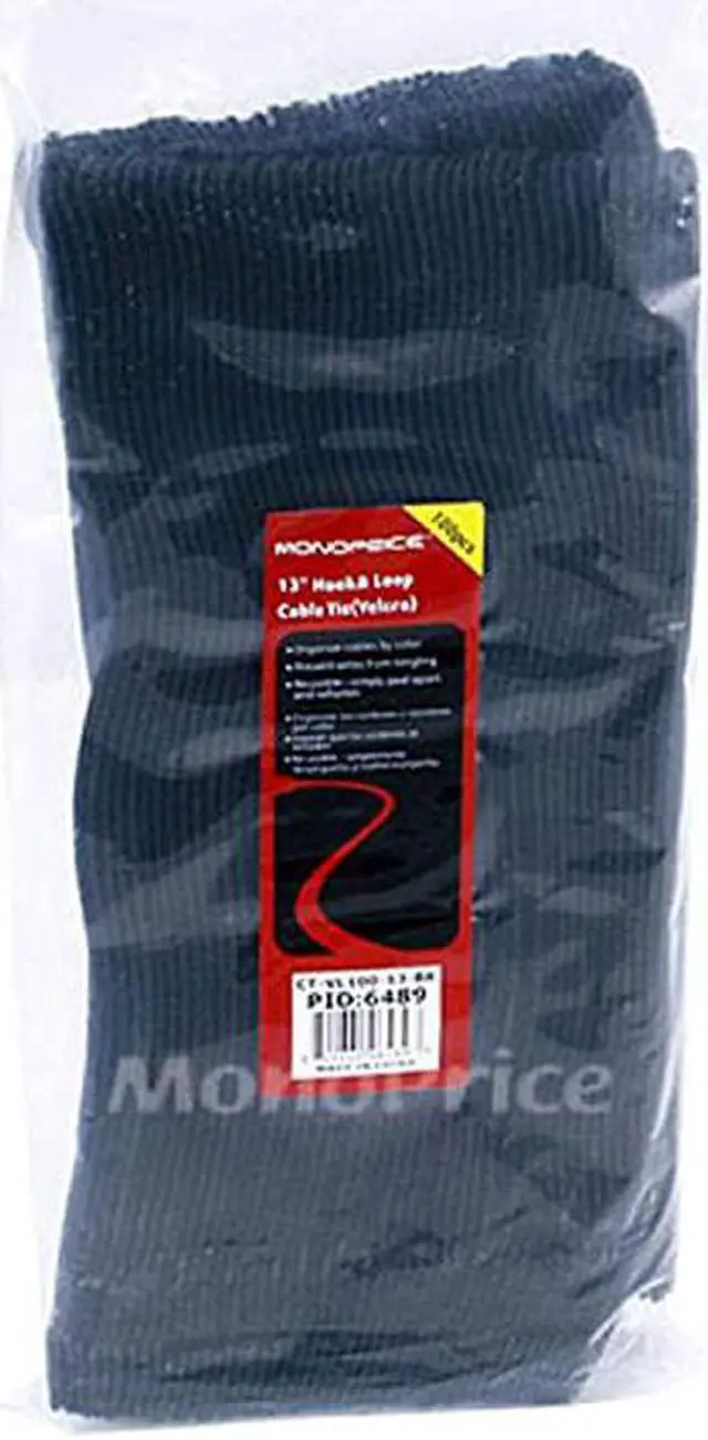 Alt view image 3 of 3 - Hook Loop Fastening Cable Ties 13inch 100pcsPack Black