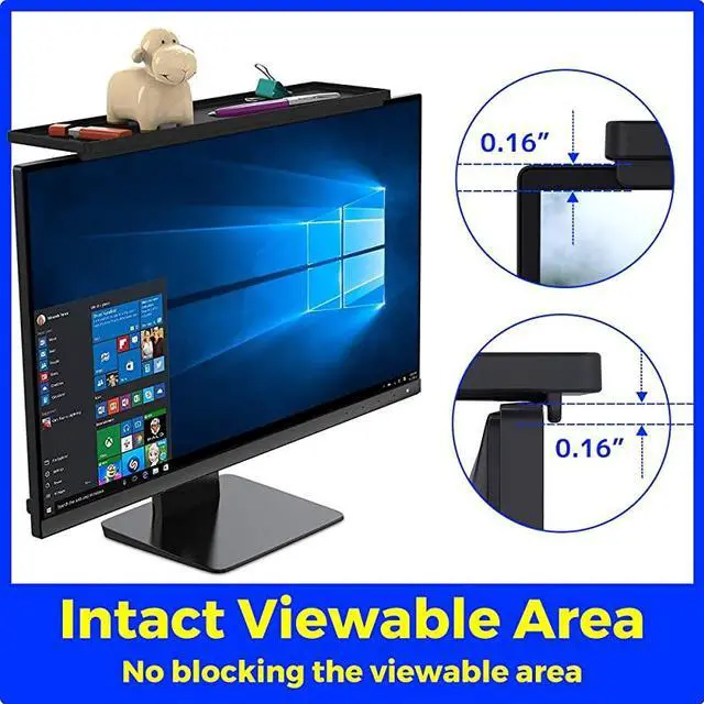 Alt view image 5 of 7 - Pack Monitor Top Shelf Mounts Stand TV Computer Monitor Office Desk Partition Storage Box Stand