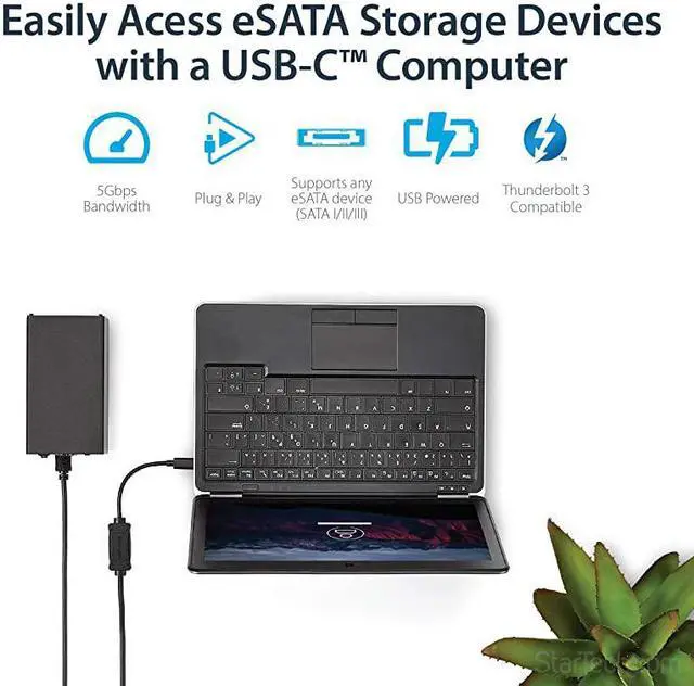 Alt view image 2 of 6 - com USB C to eSATA Cable 3 ft 1m 5Gbp for HDDSSDODD External Hard Drive Adapter USB 30 to eSATA Converter USB3C2ESAT3
