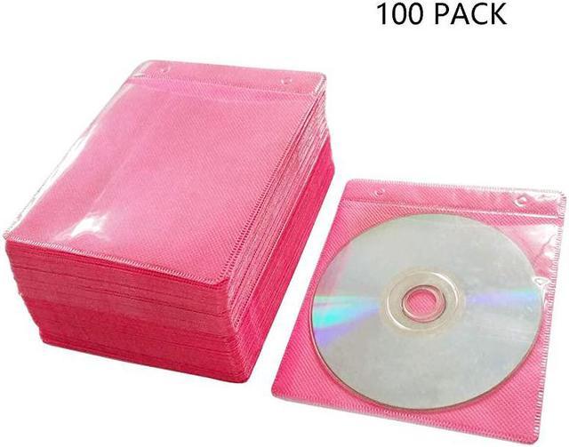 AcePlus 100-pk CD/DVD Double Sided Plastic Sleeves (No Holes
