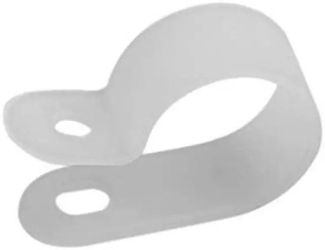 Alt view image 2 of 3 - 200pcs White Nylon RType Cable Clamp Fastener for 12 Inch 127mm Dia Wire Tube Plastic Wire Cord Clip Fixer