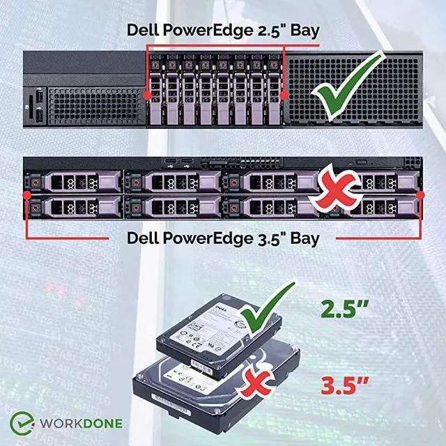 Alt view image 2 of 7 - 12Pack 25 T440 T640 R430 T430 R630 T630 R730xd R830 R930 T620 R720 R820 Drive Caddy G176J Compatible for Dell PowerEdge Servers Sled Sticker Labels Manual Additional Tray Screws