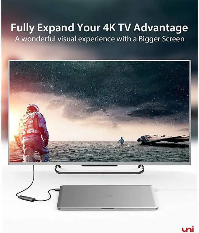 Alt view image 7 of 7 - USB C to HDMI Adapter for Home Office 4K60Hz  High Speed Sturdy Aluminum HDMI to USB C Adapter Cable Thunderbolt 3 Compatible for MacBook Pro 2020 iPad Pro Surface XPS 1315 Galaxy S20