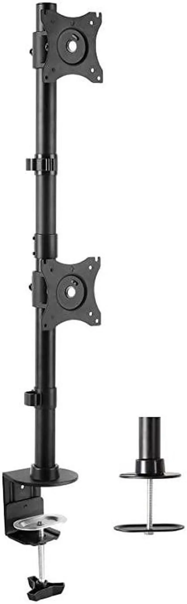 Main image of Dual Monitor Articulating Desk Mount Stand with Height Adjustment and Open VESA Plates for 2 LCD Screens up to 27 inches, Stacked Array, STAND-V002R