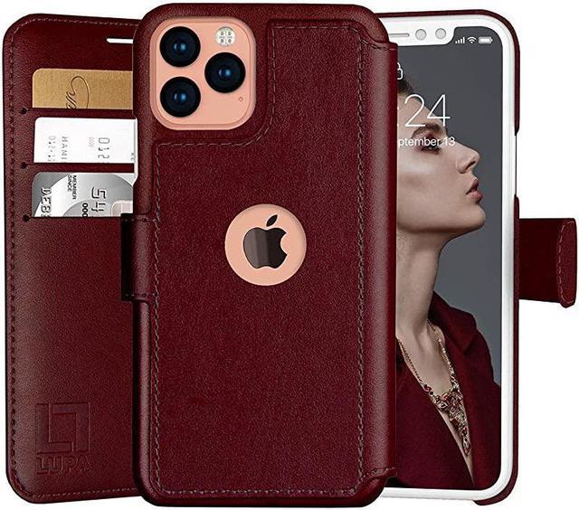 iPhone 13 Pro Max Wallet Case with Credit Card Holder Red