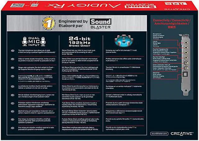 Alt view image 4 of 4 - Sound Blaster Audigy PCIe RX 71 Sound Card with High Performance Headphone Amp