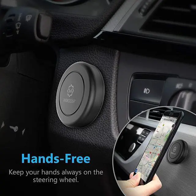 Alt view image 7 of 7 - Universal Flat Stick On 2 Pack Dashboard Magnetic Car Mount Holder for Cell Phones and Mini Tablets with Fast SwiftSnap Technology Extra Slim