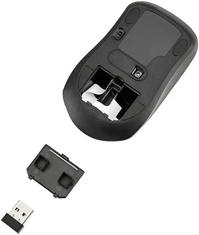 Alt view image 4 of 6 - Wireless Computer Mouse with USB Nano Receiver Silver