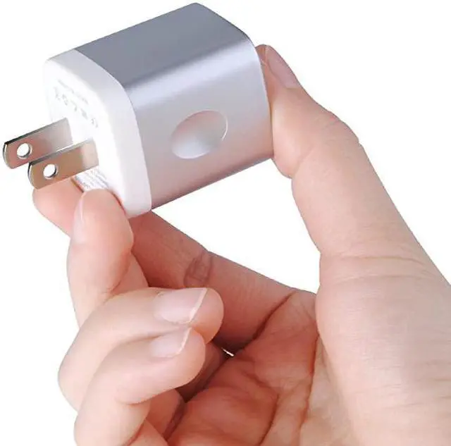 Alt view image 4 of 7 - USB Wall Charger, Charger Block,  2.1A Multiport Fast Charge Power Brick Cube for iPad, iPhone, iPod, Samsung Galaxy, Motorola, Moto, Huawei, HTC, LG, Nokia, PlayStation5, Cell Phone Charger Box