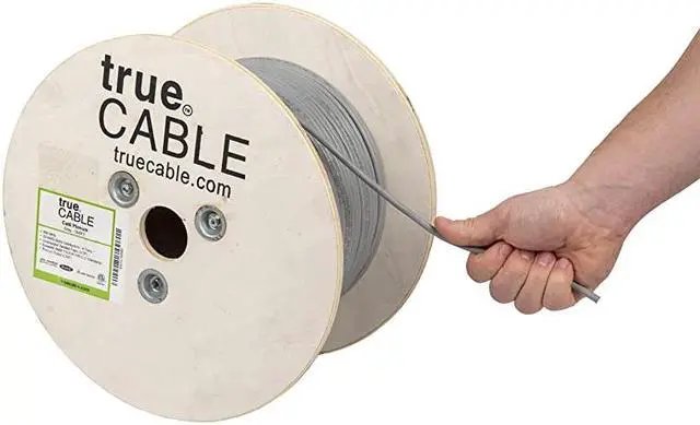 Main image of Cat6 Plenum (CMP), 500ft, Gray, 23AWG 4 Pair Solid Bare Copper, 550MHz, ETL Listed, Unshielded Twisted Pair (UTP), Bulk Ethernet Cable