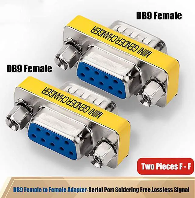 Alt view image 2 of 7 - 6Pack DB9 9Pin Male to MaleFemale to FemaleMale to Female Mini Gender Changer Coupler Connector RS232 Serial Cable Extender Adapter