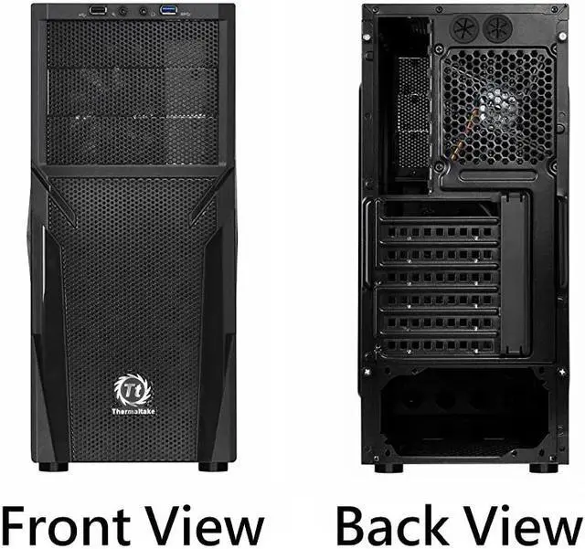 Alt view image 4 of 7 - Versa H21 SPCC ATX Mid Tower Computer Chassis CA-1B2-00M1NN-00,Black