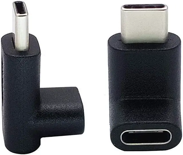 Alt view image 3 of 7 - 90 Degree Type C USB Adapter Gen 2 10Gbps 3A UpampDown 90 Degree USB 31 Type C Male to Female Connector Supports Charging Data Audio Video Adapter for MacBook Pro2PackUpDown