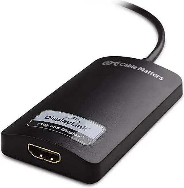 Alt view image 5 of 7 - SuperSpeed USB 30 to HDMI Adapter USB to HDMI Adapter for Windows up to 1440p in Black