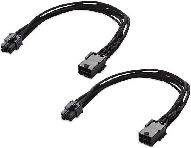 Main image of 2Pack 6 Pin PCIe Extension PCIe to PCIe Power Extension 10 Inches