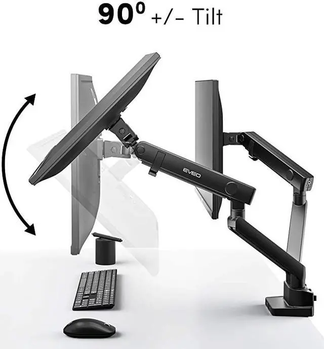 Alt view image 2 of 5 - Monitor Stand Monitor Mount VESA Mount 75x75 100x100 Monitor Arm Fit 17 Inch to 32 Inch VESA Compatible Screens Full Motion Spring Movement Monitor Desk Mount Monitor Stands