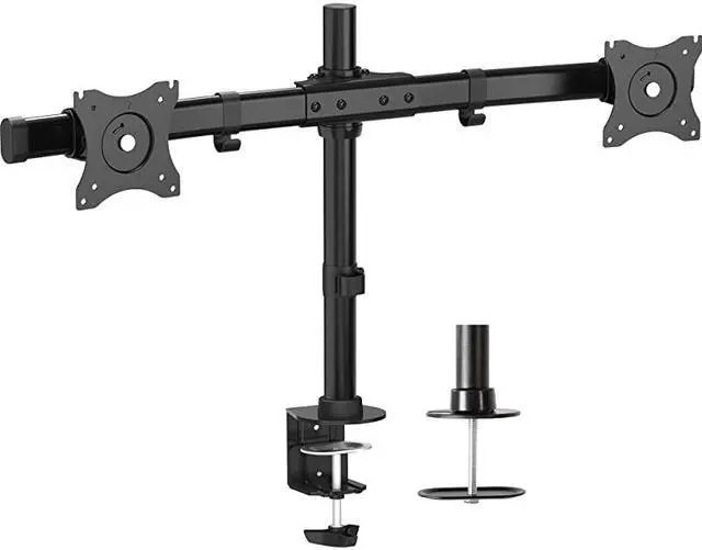 Main image of Dual Monitor Curved Horizontal Array Desk Mount Stand fits Screens up to 27 inches STAND-V002E