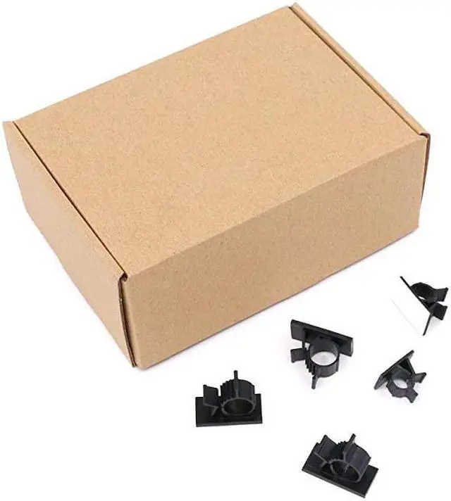 Alt view image 7 of 7 - 100Pcs 3 Sizes Adjustable Multipurpose SelfAdhesive Cable Clips Wire Clamps Cord Holders Cable Organizers for Cord Management