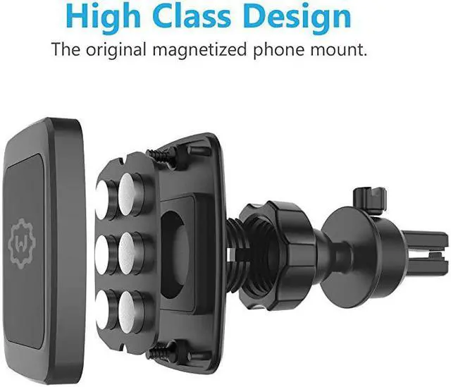 Alt view image 4 of 7 - Magnetic Phone Car Mount  Universal BiteLock Air Vent Magnetic Phone Car Mount Holder for Cell Phones with Swiftsnap Technology