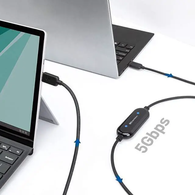 Alt view image 4 of 7 - USB 30 Data Transfer PC to PC for Windows and Mac Computer in 66 Feet PClinq5 and Bravura Easy Computer Sync Software Included