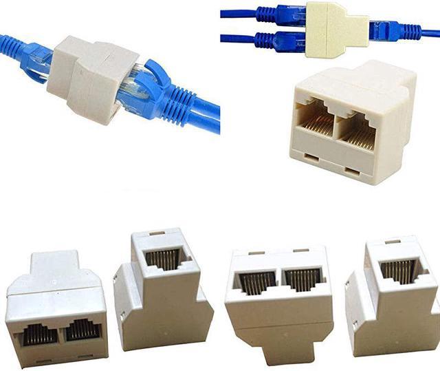 RJ45 Splitter Adapter 1 to 2 1 to 3 Ways CAT 7 6 5 LAN Ethernet Cable  Connector
