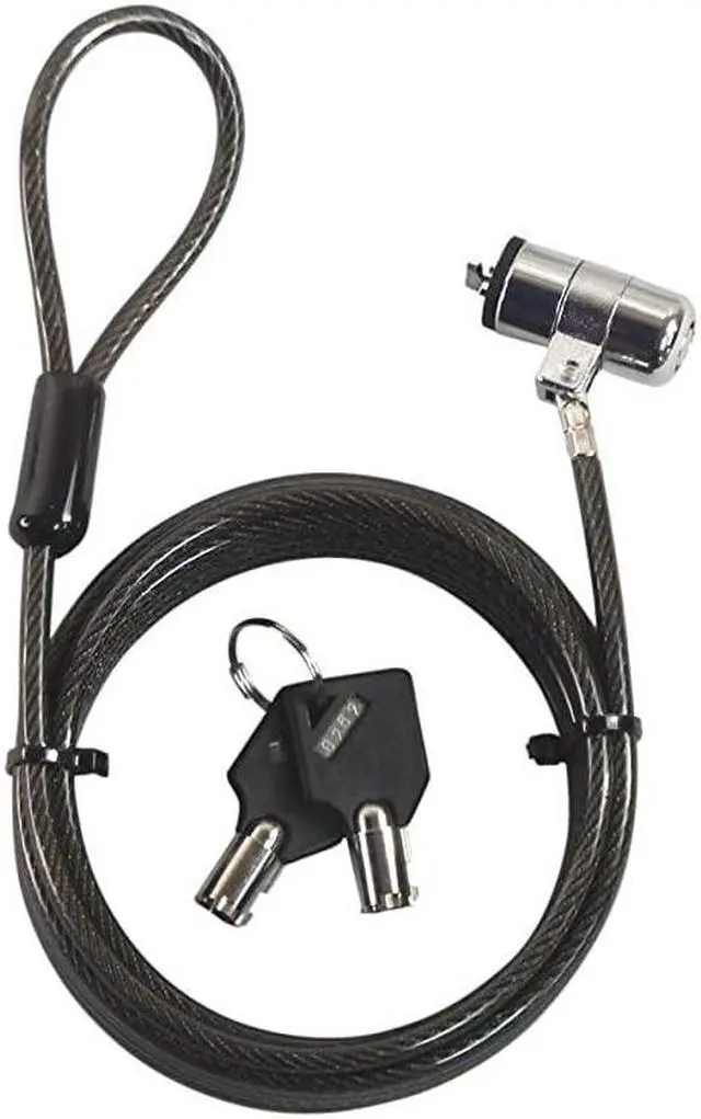 Main image of 10 Foot Black NotebookLaptop Keyed Lock Security Cable Extra Long