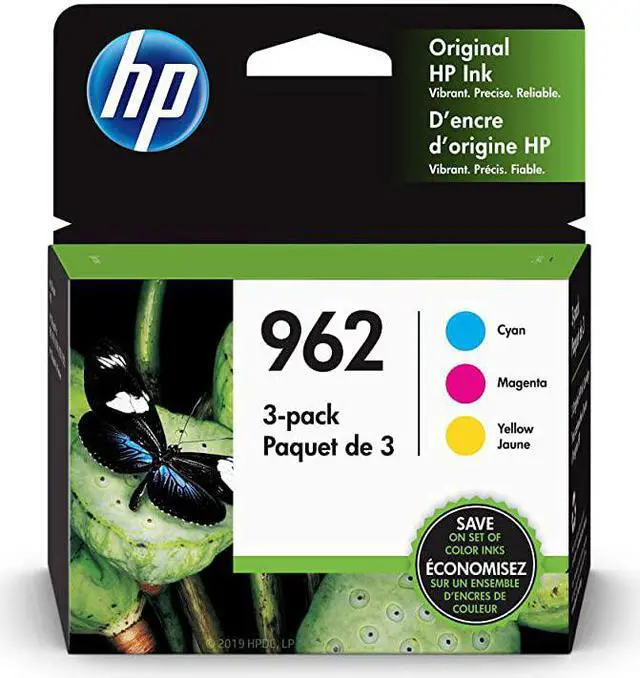 Main image of Original  962 Cyan, Magenta, Yellow Ink Cartridges (3-pack) | Works with  OfficeJet 9010 Series,  OfficeJet Pro 9010, 9020 Series | Eligible for Instant Ink | 3YP00AN
