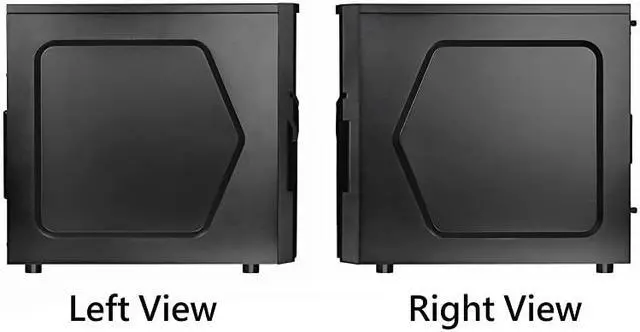 Alt view image 5 of 7 - Versa H21 SPCC ATX Mid Tower Computer Chassis CA-1B2-00M1NN-00,Black