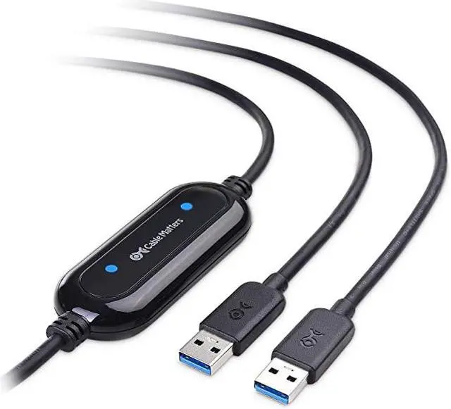 Main image of USB 30 Data Transfer PC to PC for Windows and Mac Computer in 66 Feet PClinq5 and Bravura Easy Computer Sync Software Included