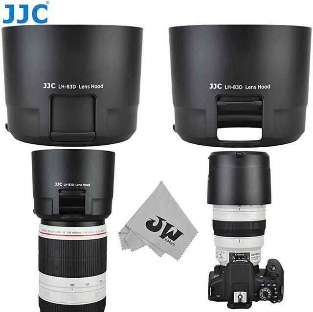 LH83D BLACK Reversible Lens Hood For CANON EF 100400mm f4556L IS II USM  Lens w CPL ND Filter Adjustment Window replaces Canon ET83D + emall Micro  Fiber Cleaning Cloth - Newegg.com