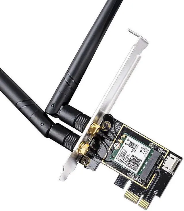 Main image of WE3000 AX 3000Mbps Wireless WiFi 6 PCIe Card for PC Bluetooth 50 AX200 Module Inside 2402Mbps+574Mbps WiFi 6 Speed Bluetooth 504240 80211axacabgn Windows 10 64bit Only