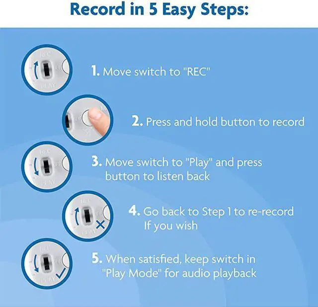 Alt view image 4 of 7 - Express Mini Recorder for Personal Messages Perfect Device for Plush Toys Stuffed Animals Baby Dolls and Pillows Playback