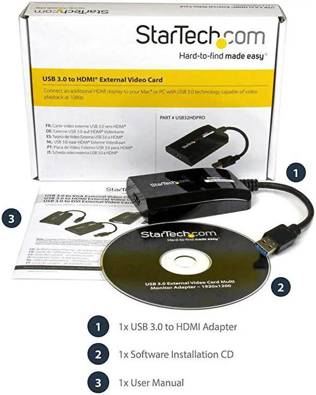 Alt view image 6 of 7 - com USB 30 to HDMI External Video Card Adapter DisplayLink Certified 1920x1200 MultiMonitor Graphics Adapter Supports Mac Windows USB32HDPRO
