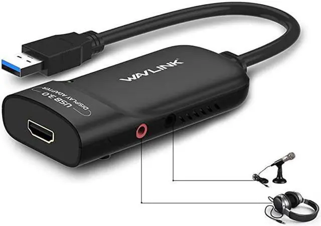 Alt view image 5 of 7 - USB 30 to HDMI Universal Video Graphics Adapter with Audio Port Displaylink Chip Supports up to 6 Monitor displays 2048x1152 External Video Card Adapter Support Windows Chrome OS