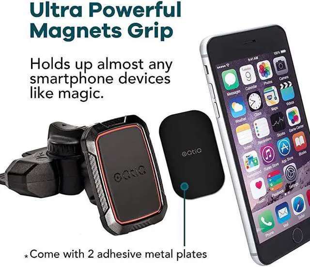 Alt view image 3 of 7 - Magnetic CD Phone Car Mount for Car CD Player  CD Slot Car Phone Mount Holder with Builtin 6 Strong Magnets Compatible with iPhone 12 Samsung Galaxy LG and More