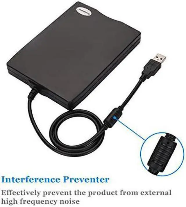 Alt view image 4 of 7 - USB External Floppy Disk Drive Portable 144 MB FDD for PC Windows 2000XPVista7810for MacNo Extra Driver RequiredPlug and PlayBlack