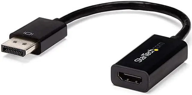 Main image of com DisplayPort to HDMI Adapter - 4K 30Hz Active DisplayPort to HDMI Video Converter - DP to HDMI Monitor/TV/Display Cable Adapter Dongle - Ultra HD DP 1.2 to HDMI 1.4 Adapter (DP2HD4KS)