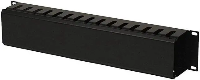 Main image of 2U Metal Rack Mount Horizontal Cable Manager Duct Raceway for 19 Inch Server Rack