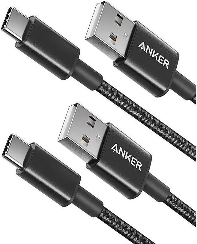 Main image of USB Type C Cable  2Pack 3Ft Premium Nylon USBC to USBA Fast Charging Type C Cable for Samsung Galaxy S10 S9 S8 Note 8 LG V20 G5 G6 and MoreBlack