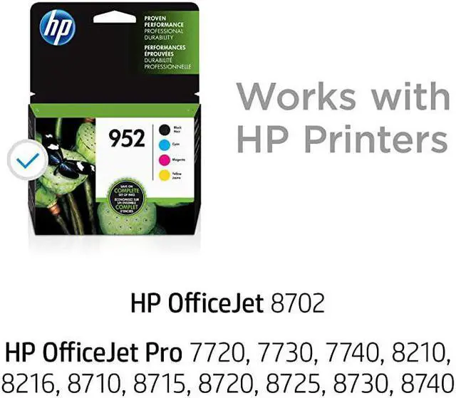 Alt view image 2 of 7 - 952 | 4 Ink Cartridges | Black Cyan Magenta Yellow | F6U15AN L0S49AN L0S52AN L0S55AN