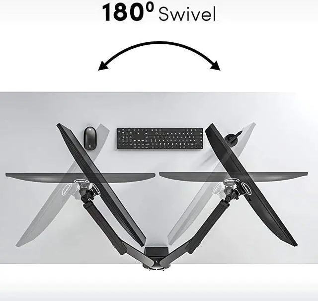 Alt view image 5 of 5 - Monitor Stand Monitor Mount VESA Mount 75x75 100x100 Monitor Arm Fit 17 Inch to 32 Inch VESA Compatible Screens Full Motion Spring Movement Monitor Desk Mount Monitor Stands