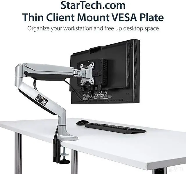 Alt view image 2 of 7 - com Thin Client Mount Mini PC VESA Mount Adjustable 7 to 28 Under Desk Computer Mount Mac Mini Monitor Mount ACCSMNT