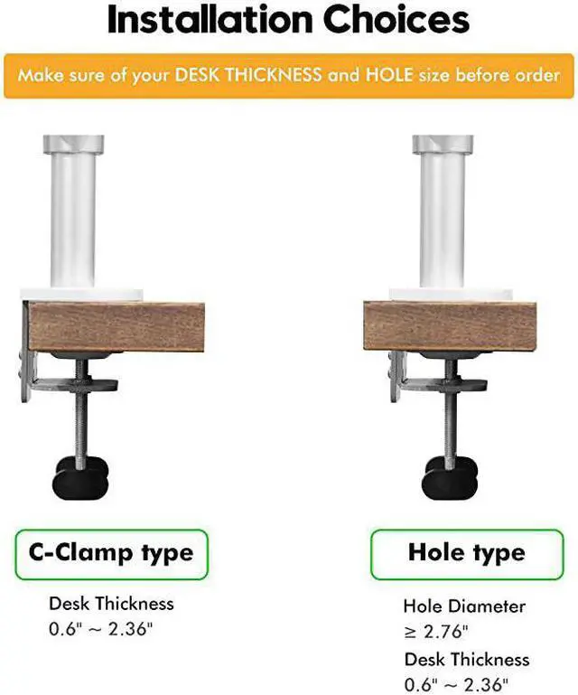 Alt view image 7 of 7 - Monitor and Laptop Mount 2in1 Adjustable Dual Arm Desk Mounts Single Desk Arm StandHolder for 17 to 32 Inch LCD Computer Screens Extra Tray Fits 12 to 17 inch Laptops Silver