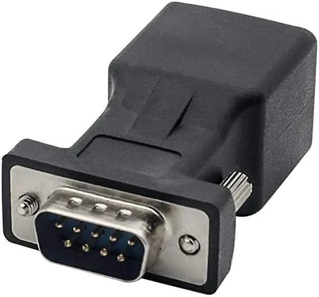 Main image of RS232 Male Port to RJ45 Female Connector Card Serial Port Extender to LAN CAT5 CAT6 RJ45 Network Ethernet Cable Adapter