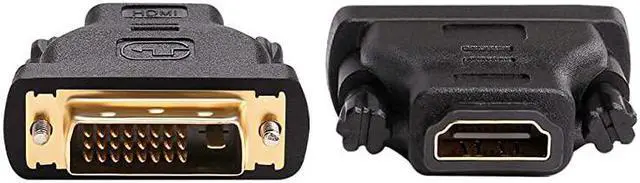 Alt view image 2 of 6 - DVI Male to HDMI Female Adapter Bi-Directional DVI-D Port Converter