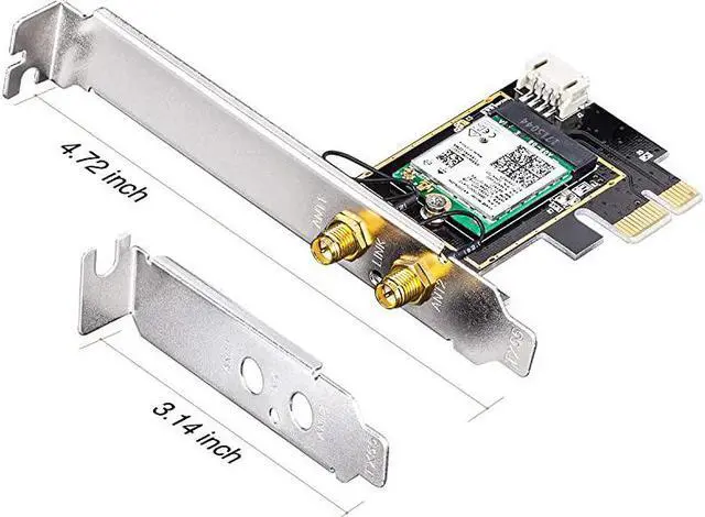 Alt view image 7 of 7 - WE3000 AX 3000Mbps Wireless WiFi 6 PCIe Card for PC Bluetooth 50 AX200 Module Inside 2402Mbps+574Mbps WiFi 6 Speed Bluetooth 504240 80211axacabgn Windows 10 64bit Only