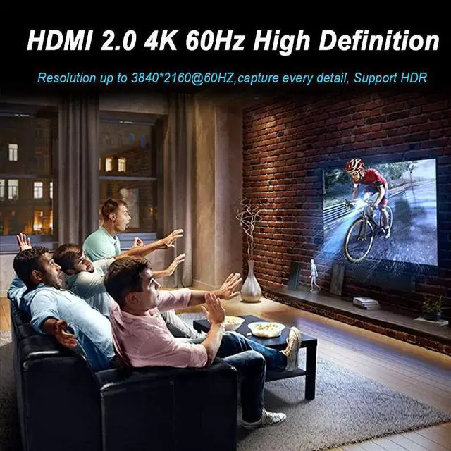 Alt view image 4 of 7 - USB C to HDMI Cable4K60Hz  USB TypeC to HDMI Cable Thunderbolt 3 Compatible for MacBook Pro 201920182017 Samsung Galaxy S9S8 Surface Book 2 Dell XPS 1315 and More 6ft Gray